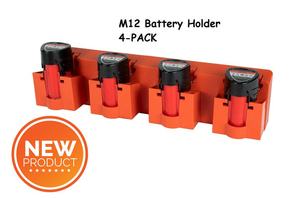 48 Tools - Milwaukee M12 Battery Holder 4-PACK